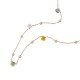 Sterling silver 925°. Crystals station necklace