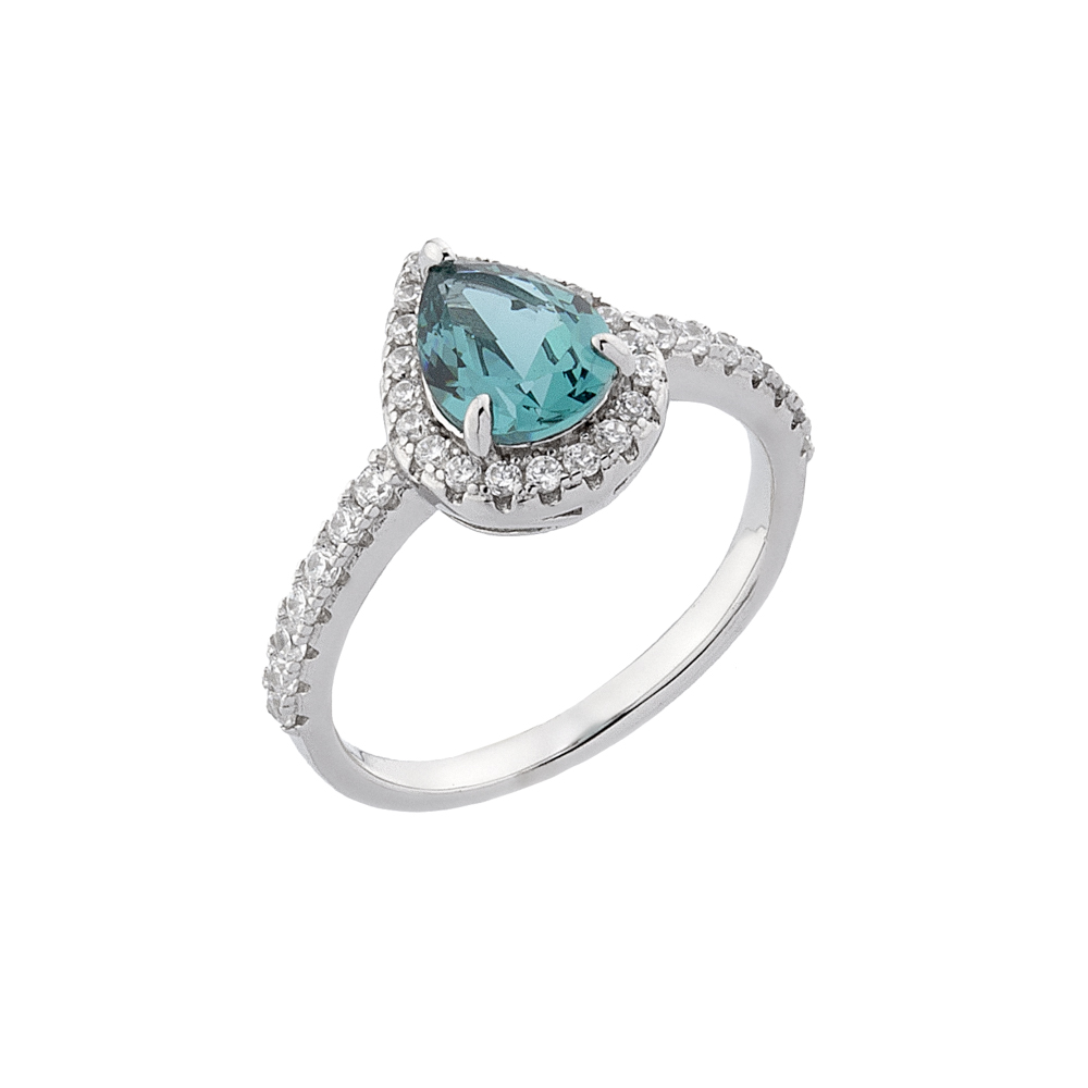 Jamie Joseph Double Teardrop Indicolite Ring with Single Diamond – Peridot  Fine Jewelry