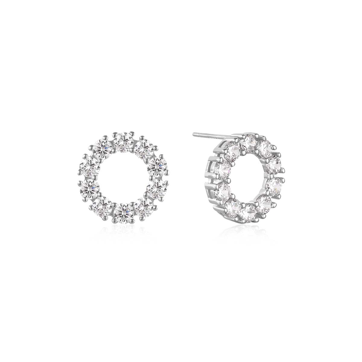 Homa open circle stud earrings in gold or silver  Véronique Roy Jwls
