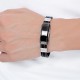 Stainless Steel. Black ip ID bracelet