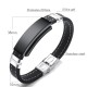 Stainless Steel. Black ip ID bracelet