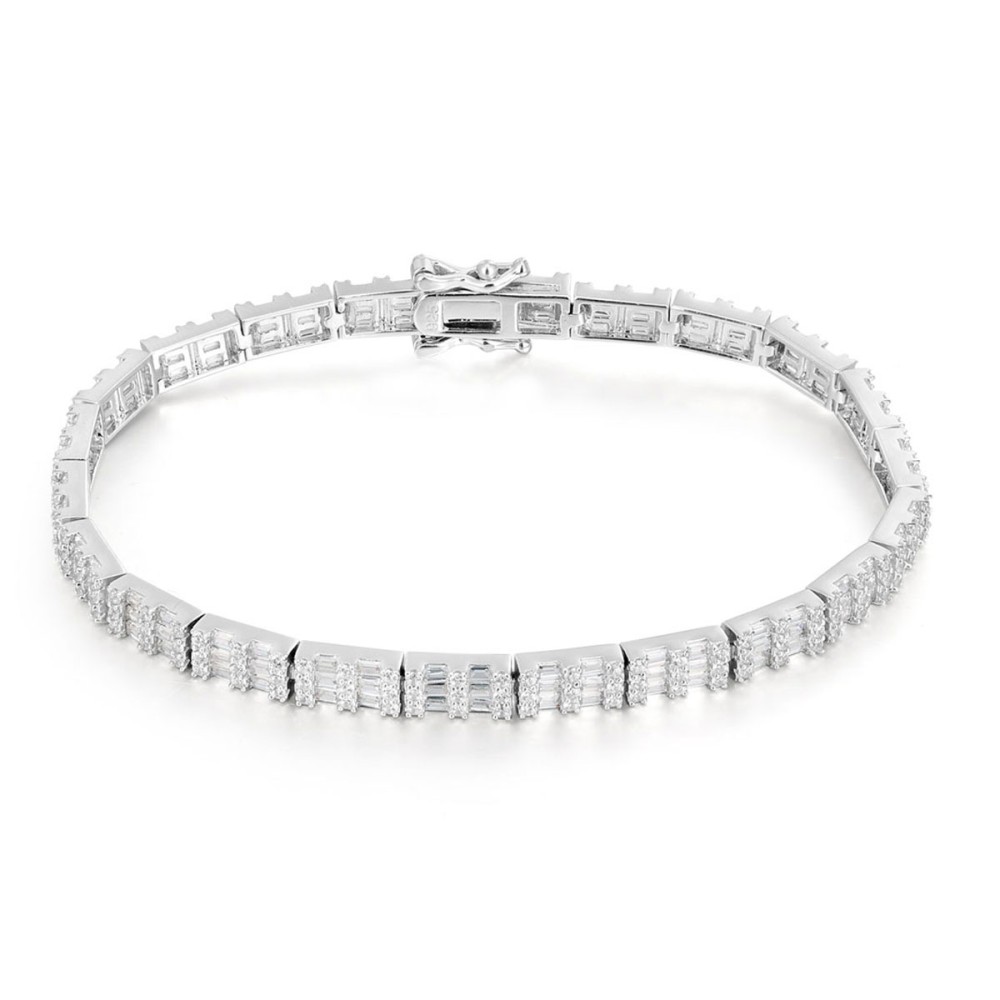 Sterling silver 925°. Riviera bracelet with CZ