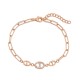 Sterling silver 925°. Links and Theta bracelet with CZ