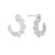 Sterling silver 925°. Open circle studs with CZ