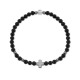 Sterling silver 925°. Beads and cross bracelet