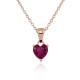 Sterling silver 925°. Heart pendant on chain