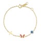 Gold 9ct. Girls' bracelet with charms