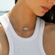 Sterling silver 925°. Mati ceramic necklace