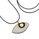 Sterling silver 925°. Ceramic Mati necklace 