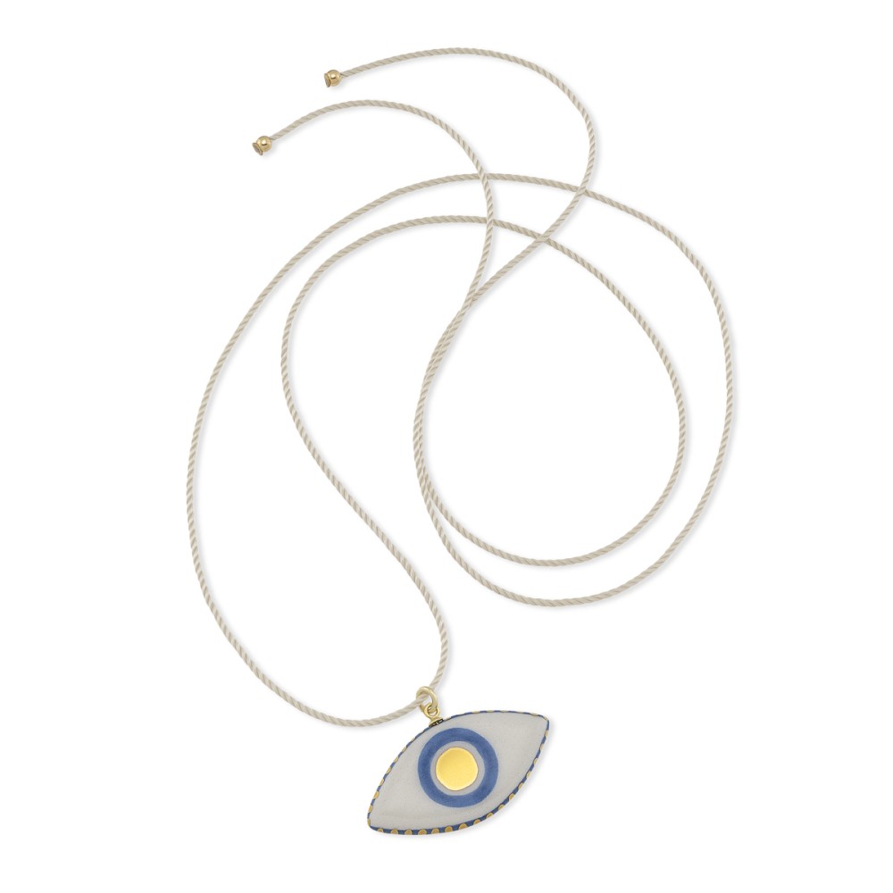 Sterling silver 925°. Mati ceramic necklace