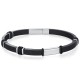 Stainless Steel. Rubber bracelet