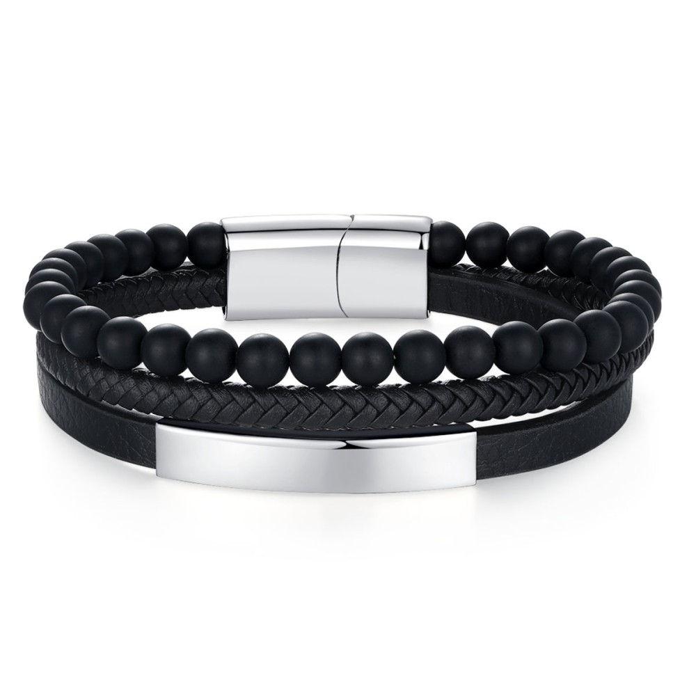 Stainless Steel. Triple men's bracelet