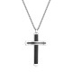 Stainless Steel. Cross black IP