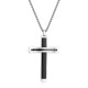 Stainless Steel. Cross black IP