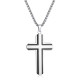 Stainless Steel. Cross black IP