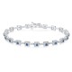 Sterling silver 925°. Dual colour riviera bracelet