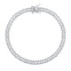 Sterling silver 925°. Baguette CZ riviera bracelet