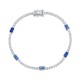 Sterling silver 925°. Dual colour riviera bracelet