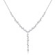 Sterling silver 925°. Y-necklace with CZ