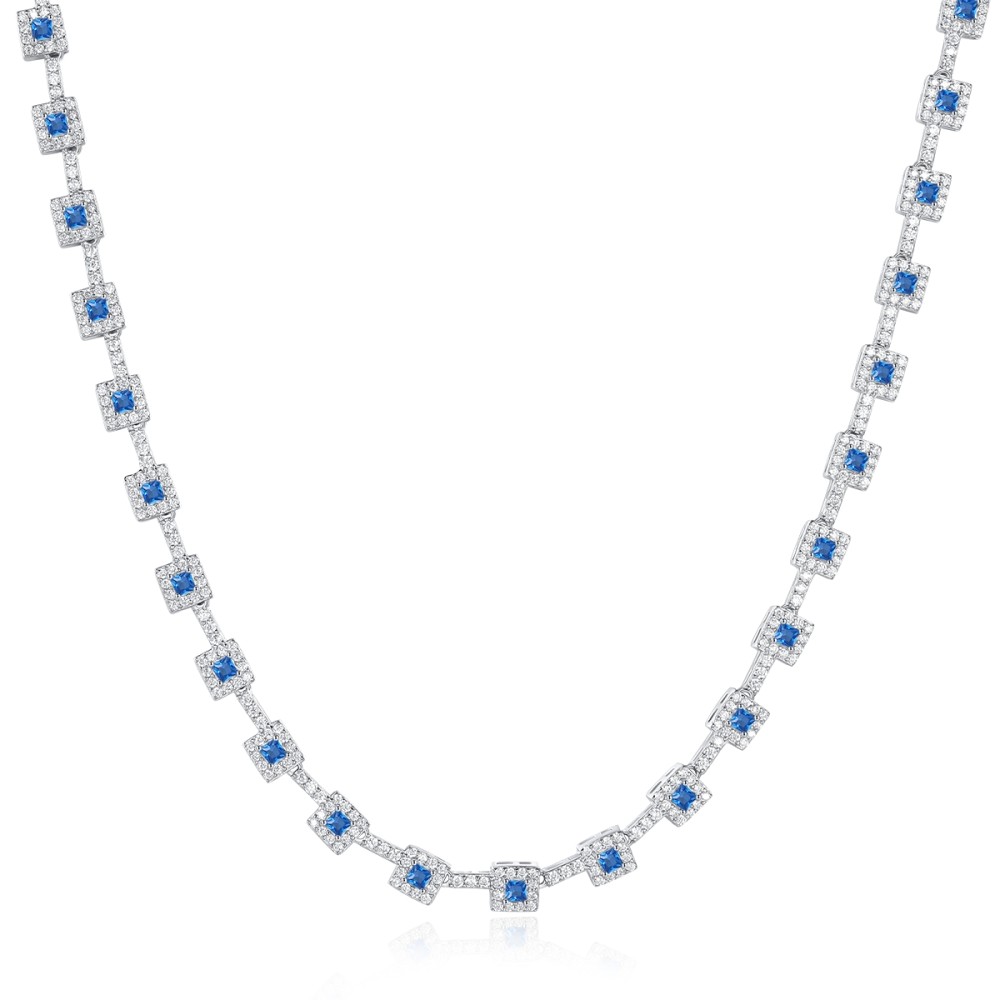 Sterling silver 925°. Riviera necklace with CZ