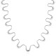 Sterling silver 925°. U shaped necklace