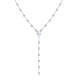 Sterling silver 925°. Y-necklace with CZ