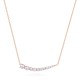 Sterling silver 925°. Linear bar with CZ