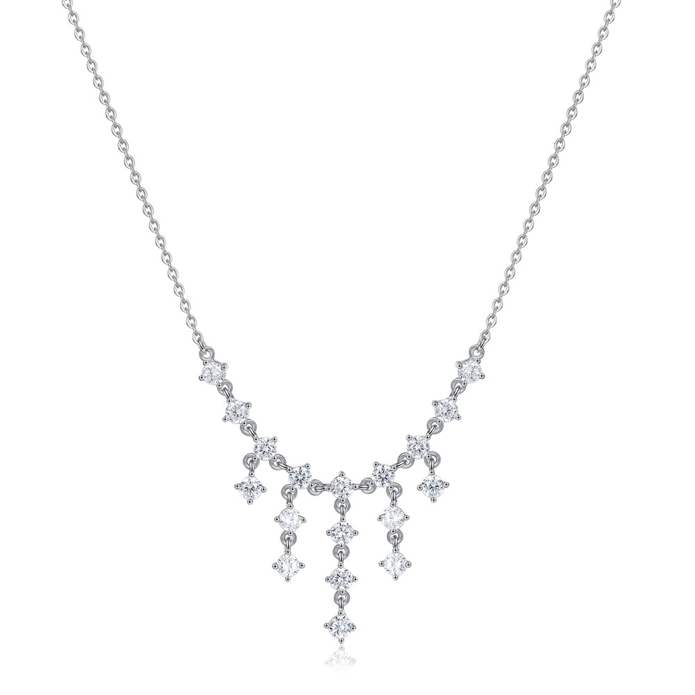 Sterling silver 925°. Chandelier necklace