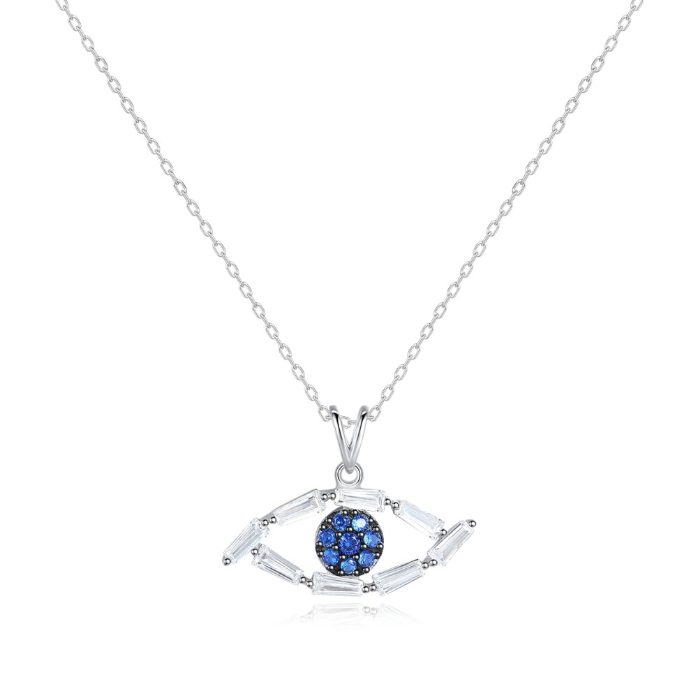 Sterling silver 925°.  Mati pendant with CZ