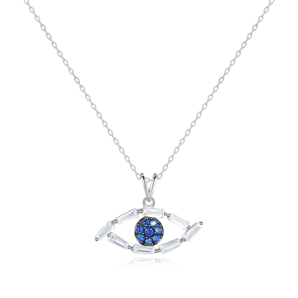 Sterling silver 925°.  Mati pendant with CZ