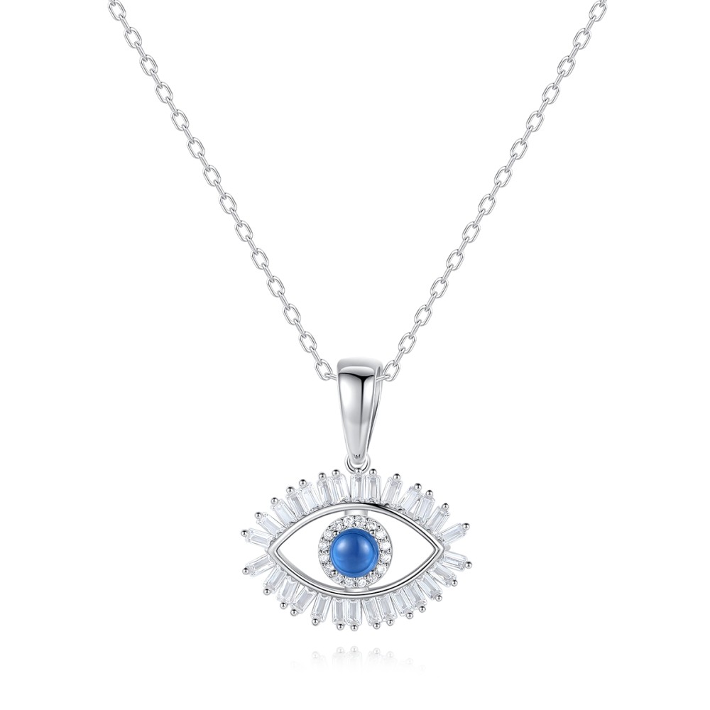 Sterling silver 925°.  Mati pendant with CZ
