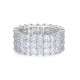 Sterling silver 925°. Triple row ring with CZ