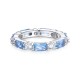 Sterling silver 925°. Dual colour CZ ring