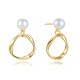 Sterling silver 925°. Hoop and pearl earring