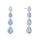 Sterling silver 925°. Drop earrings with CZ