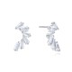 Sterling silver 925°. Cuff earrings with CZ