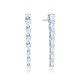 Sterling silver 925°. Linear drops with CZ