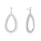 Sterling silver 925°. Open teardrops with CZ