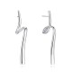 Sterling silver 925°. Twist  drop earrings