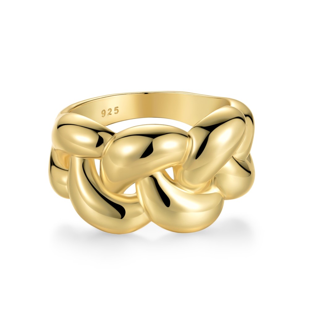 Sterling silver 925°. Chunky knot ring