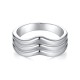 Sterling silver 925°. Triple V ring