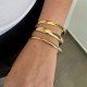 Βραχιόλι σχέδιο Bangle 6mm από επιχρυσωμένο ανοξείδωτο ατσάλι