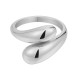 Stainless Steel. Double Drops ring