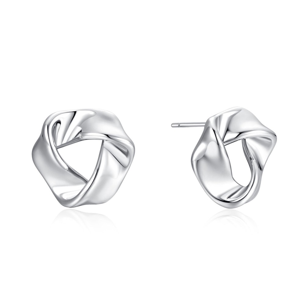 Stainless Steel. Curved heart studs