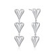 Stainless Steel. Dual heart drop earrings