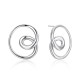 Stainless Steel. Loop circle earrings