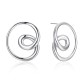 Stainless Steel. Loop circle earrings