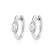 Sterling silver 925°. Hoops with CZ