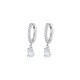 Sterling silver 925°. Hoops with CZ drops