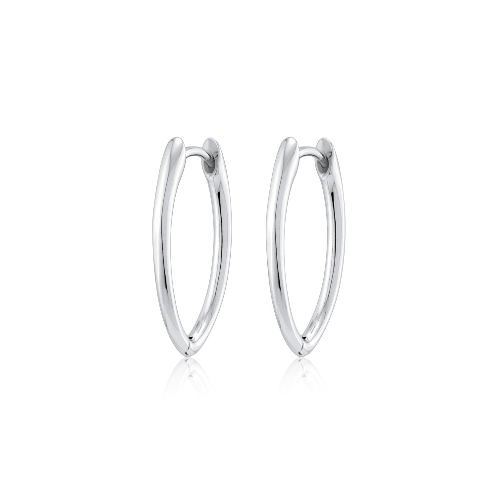 Sterling silver 925°. V shaped hoops